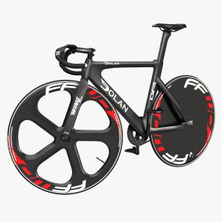 Dolan DF4 Carbon Track Bike Rigged 3D model