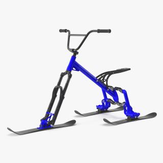Snow Bike Blue 3D model
