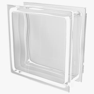 Clear Square Glass Block 3D model