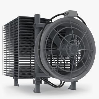 3D Industrial Radiator with Fan model