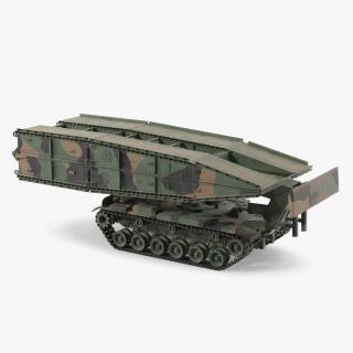 AVLB M60A1 Armored Vehicle Launched Bridge Rigged 3D model