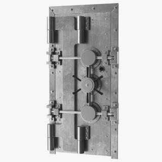 Rectangular Bank Vault Door 3D