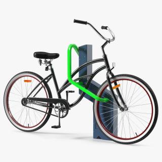 3D model Bike Parked in Smart Bikeep Parking