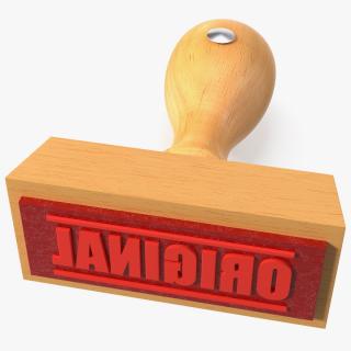 3D Rubber Stamp with Wood Handle Original model