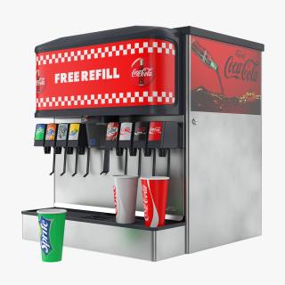 3D Soda Fountain Dispenser model