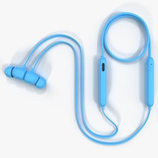 3D Beats Flex Earphones Flame Blue Folded model