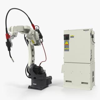 3D model Panasonic TM1400 Welding Robot with Power Supply Rigged