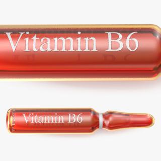 3D Vitamin B6 2ml Amber Ampoule model