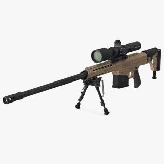3D model Sniper Rifle Barrett M98B
