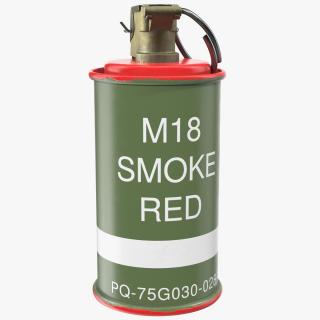 M18 Colored Smoke Grenade Red 3D model