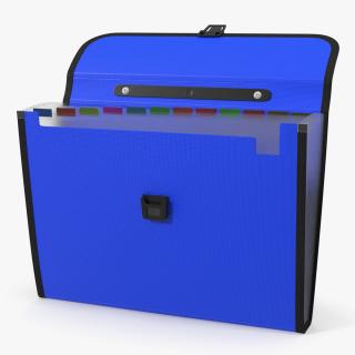 3D Expanding File Folder Blue Open