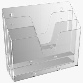 3D Horizontal Folder Organizer Triple File Transparent