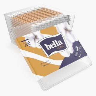 3D Cotton Wooden Swabs in Square Box model
