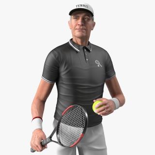 Elderly Man Sport Wear Rigged 3D model