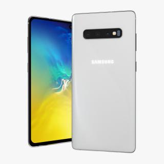 White Samsung Galaxy S10 Plus 3D model