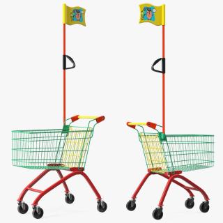 Kid Size Shopping Cart 3D