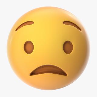 3D Worried Emoji model