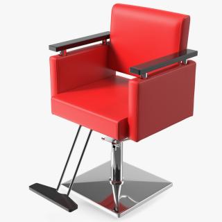 Beauty Salon Chair Red 3D