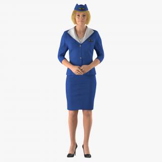 Stewardess Standing Pose 3D model