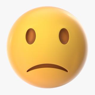 3D Unhappy Emoji model