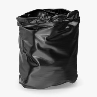 3D Open Black Rubbish Bag Small model