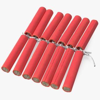 3D Red Firecrackers String model
