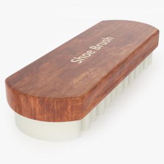 Wooden Crepe Shoe Cleaning Brush 3D