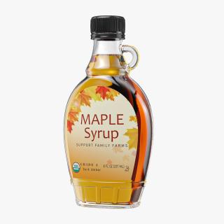 Glass Bottle with Maple Syrup 3D model