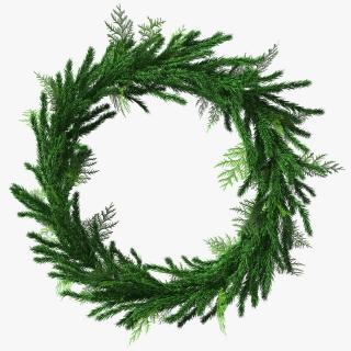 Natural Fir Christmas Wreath Decoration 3D model