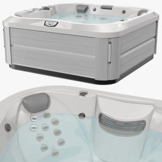 Jacuzzi J 335 Hot Tub Grey with Water 3D