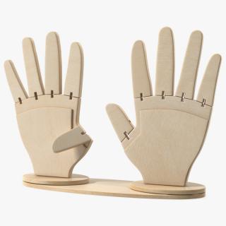 3D model Counting Hands Four Fingers Up