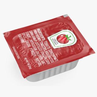 Tomato Ketchup Mini Sauce Pot 3D model