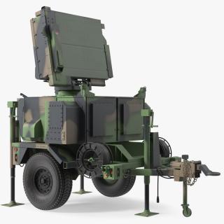 MPQ-64 Sentinel Radar Green Camo Rigged 3D model