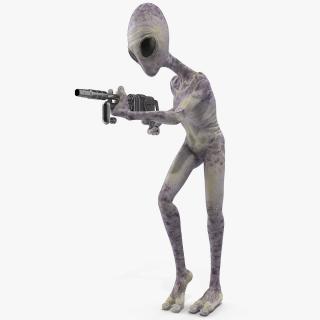 Humanoid Alien Attacking Pose 3D model