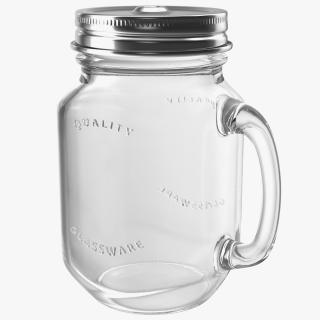 3D model Glass Sipper Drinking Jar