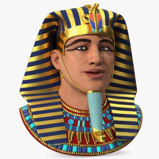 3D model Head of Egyptian Pharaoh Rigged for Maya