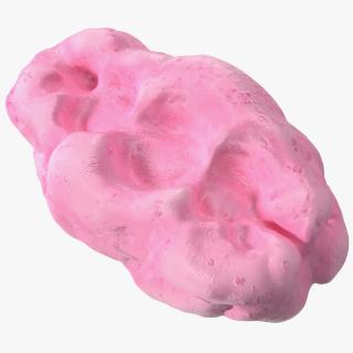 Pink Chewed Bubble Gum with Teeth Marks 3D model