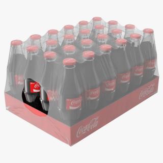 3D model Coca Cola Glass Bottle 24 Case