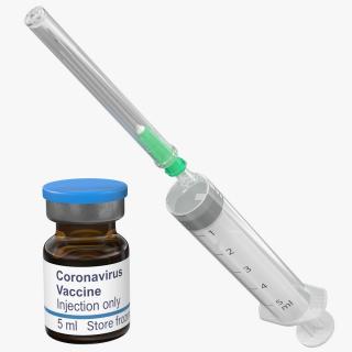 Syringe with Covid 19 Vaccine 3D model