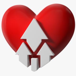 Heart with Up Arrow 3D model