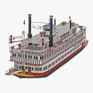 Wheeled Steamboat 3D