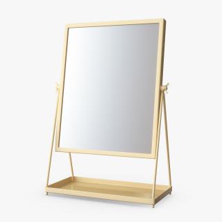 3D Gold Standing Table Mirror