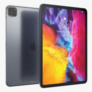 3D Apple iPad Pro 2020 11 inch Space Grey model