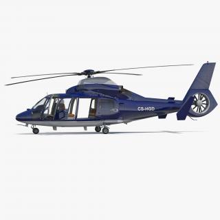 Civil Helicopter Eurocopter AS365 SA 365 C Dauphin Rigged 3D