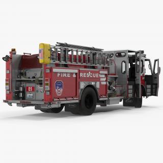 3D Eastside Fire Rescue E-One Quest Pumper Rigged
