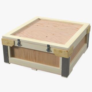 3D Flat Wooden Shipping Crate