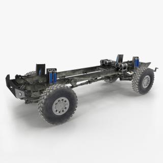 3D Racing Truck KAMAZ Chassis Rigged model