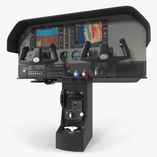 3D Light Airplane Control Panel model