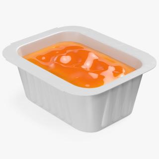 Sweet and Sour Sauce in White Dip Pot 3D