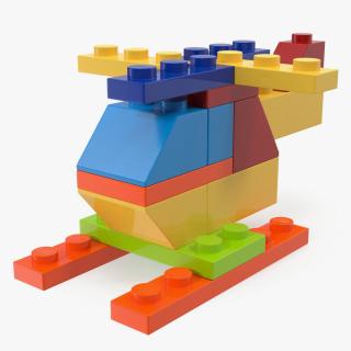3D Toy Helicopter Lego Bricks